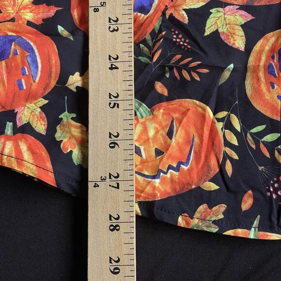 Arvil Hill Shirt Mens Small Black Orange Halloween Pumpkin Jack O Lantern Fall - Picture 9 of 9